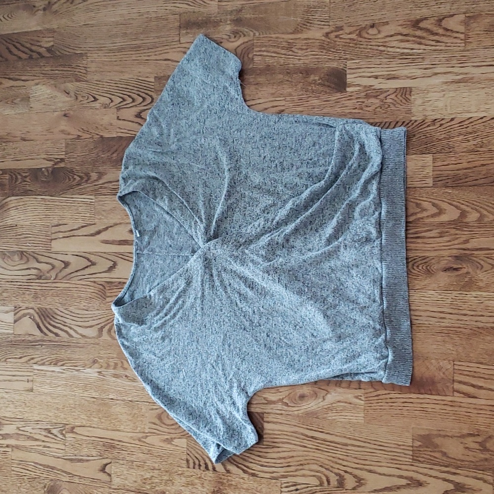 (M) Loose Fit Oversized Heathered Slouchy Top Comfortable Loungewear Relaxed